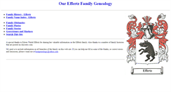 Desktop Screenshot of effertzgenealogy.com