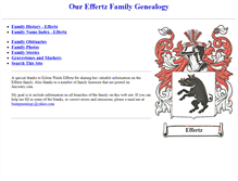 Tablet Screenshot of effertzgenealogy.com